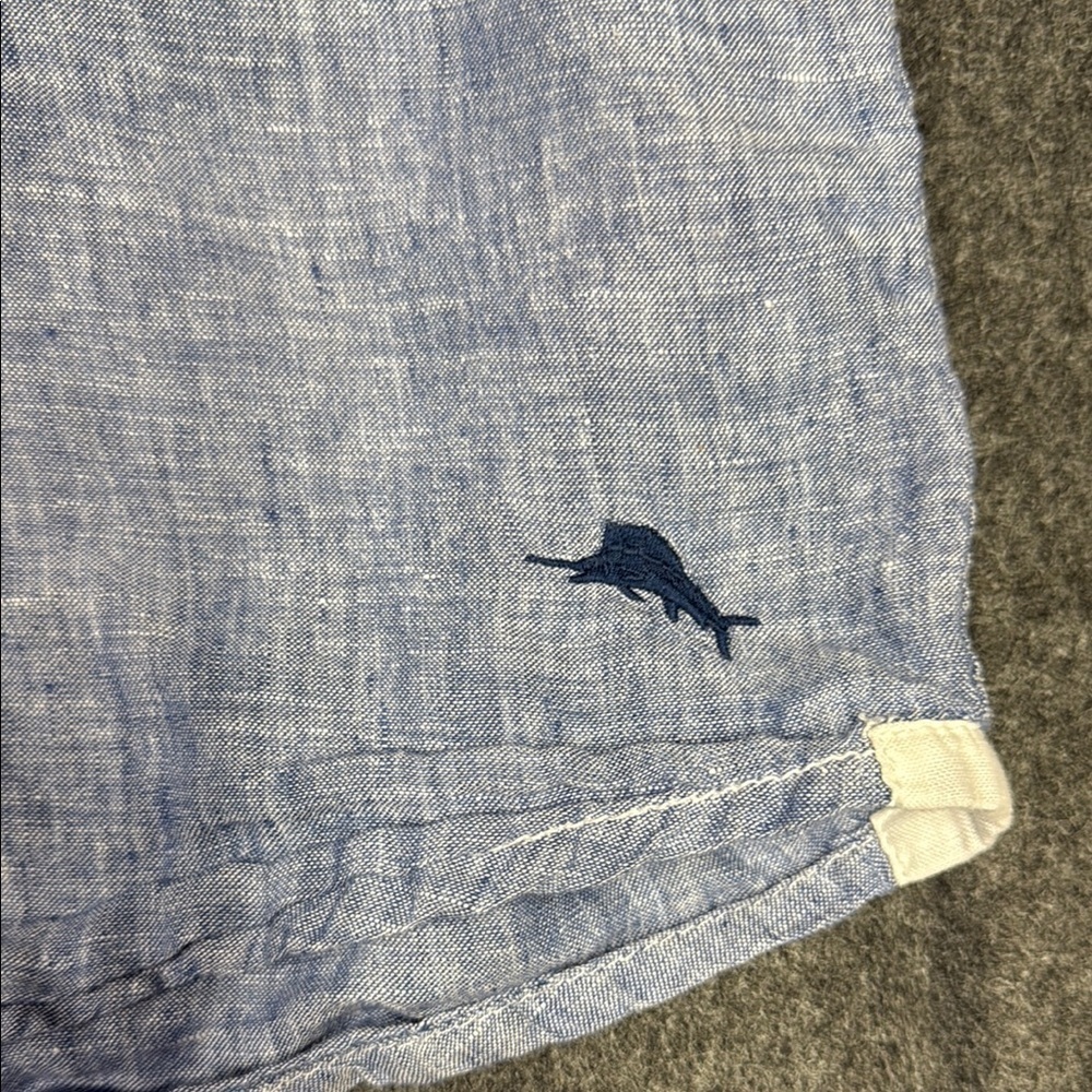 Tommy Bahama Blue Casual Button Down Shirt - Picture 4 of 4